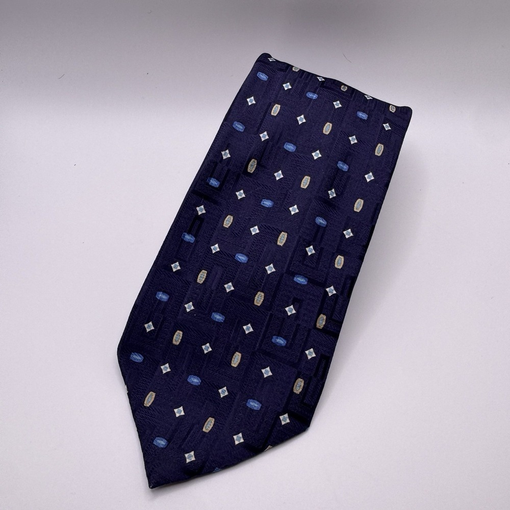 Canali Men's Geometric Print Neck Tie‎ Classic Formal Luxury Italy Boujee